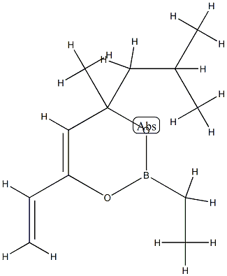 6-Ethenyl-2-ethyl-4-methyl-4-(2-methylpropyl)-4H-1,3,2-dioxaborin Struktur