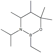 2-Ethyltetrahydro-4,5,6,6-tetramethyl-3-(1-methylethyl)-2H-1,3,2-oxazaborine Struktur