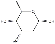 beta-L-lyxo-Hexopyranose, 3-amino-2,3,6-trideoxy- (9CI) Struktur