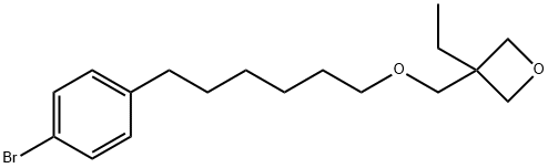 3-((6-(4-Bromophenyl)hexyloxy)methyl)-3-ethyloxetane Struktur