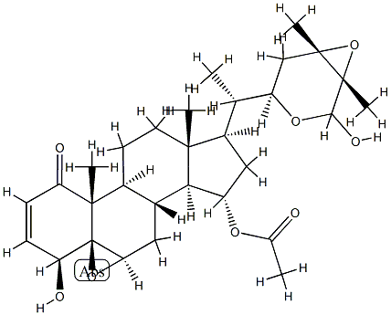 (22R,24S,25S)-15α-Acetoxy-5β,6β:22,26:24,25-triepoxy-4β,26-dihydroxyergost-2-en-1-one Struktur