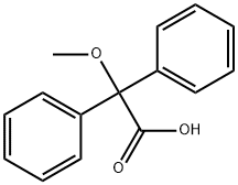 2-methoxy-2,2-diphenylacetic acid Struktur