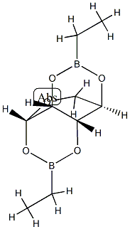 1-O,3-O:2-O,4-O-Bis(ethylboranediyl)-β-D-xylopyranose Struktur