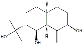 (8aS)-Decahydro-2α-(1-hydroxy-1-methylethyl)-4aα-methyl-8-methylene-1β,7α-naphthalenediol Struktur