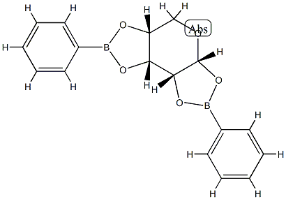 1-O,2-O:3-O,4-O-Bis(phenylboranediyl)-α-D-ribopyranose Struktur