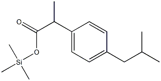 α-Methyl-4-(2-methylpropyl)benzeneacetic acid trimethylsilyl ester Struktur