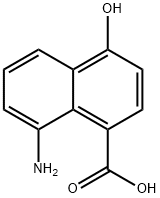 1-Naphthalenecarboxylicacid,8-amino-4-hydroxy-(9CI) Struktur