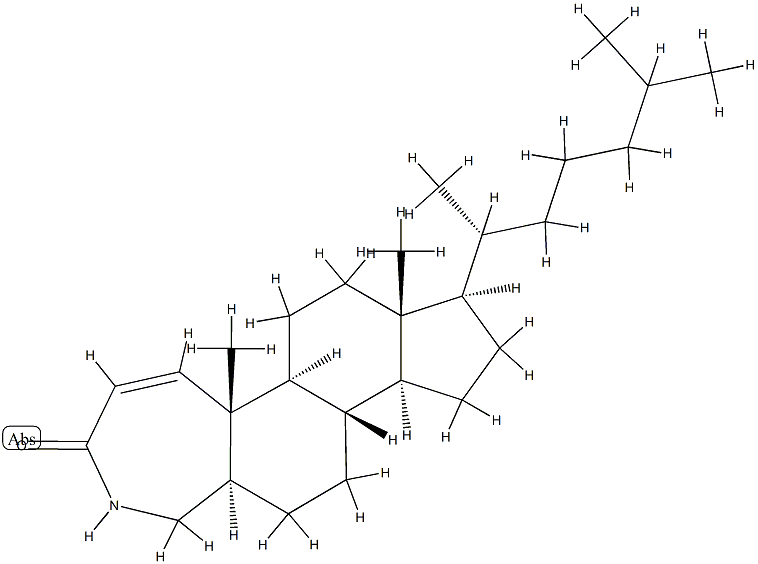 4-Aza-A-homo-5α-cholest-1-en-3-one Struktur