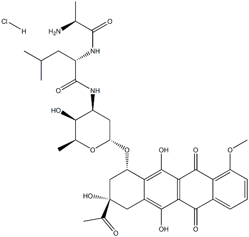 alanylleucyl-daunorubicin Struktur