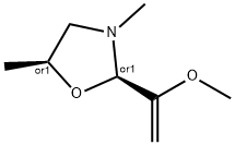 Oxazolidine, 2-(1-methoxyethenyl)-3,5-dimethyl-, (2R,5S)-rel- (9CI) Struktur