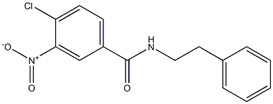 4-chloro-3-nitro-N-(2-phenylethyl)benzamide Struktur