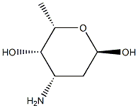 alpha-L-lyxo-Hexopyranose, 3-amino-2,3,6-trideoxy- (9CI) Struktur