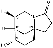 1H-7,10a-Methanopyrrolo[1,2-a]azocin-3(2H)-one, hexahydro-6,8-dihydroxy-, (6R,7S,8S,10aR)-rel- (9CI) Struktur