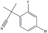 2-(4-bromo-2-fluorophenyl)-2-methylpropanenitrile Struktur