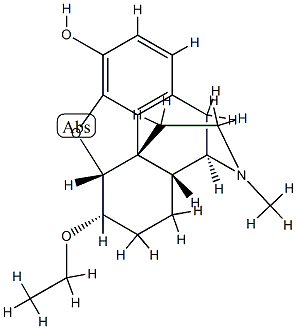 4,5α-Epoxy-6α-ethoxy-17-methylmorphinan-3-ol Struktur