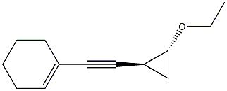 Cyclohexene, 1-[[(1R,2S)-2-ethoxycyclopropyl]ethynyl]-, rel- (9CI) Struktur