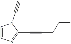 1H-Imidazole,1-ethynyl-2-(1-pentynyl)-(9CI) Struktur