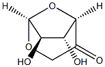 beta-L-arabino-Hexofuranos-5-ulose, 1,6-anhydro- (9CI) Struktur