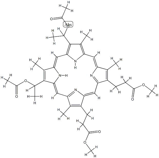 2,4-diacetylhematoporphyrin dimethyl ester Struktur