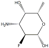 beta-L-Galactopyranose, 3-amino-2,3,6-trideoxy-2-fluoro- (9CI) Struktur