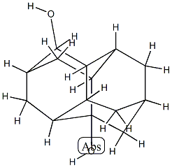 Decahydro-3,5,1,7-[1,2,3,4]butanetetrylnaphthalene-1,6-diol Struktur