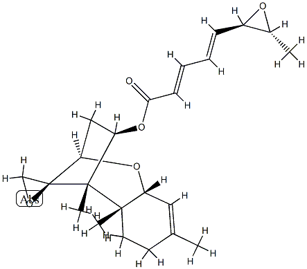 12,13-Epoxytrichothec-9-en-4β-ol [(2Z,4E)-5-[(2R,3R)-3-methyloxiran-2-yl]-2,4-Pentadienoate] Struktur