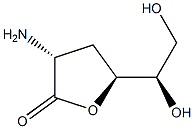 D-ribo-Hexonic acid, 2-amino-2,3-dideoxy-, gamma-lactone (9CI) Struktur