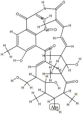 8,23-Dideoxy-23-oxorifamycin W Struktur