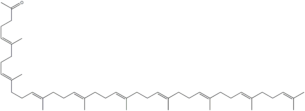 6,10,14,18,22,26,30,34,38-Nonamethyl-5,9,13,17,21,25,29,33,37-nonatriacontanonen-2-one Struktur