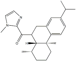 1-Methyl-1H-imidazol-2-yl[(4bS)-4b,5,6,7,8,8aβ,9,10-octahydro-4bα,8α-dimethyl-2-(1-methylethyl)phenanthren-9-yl] ketone Struktur