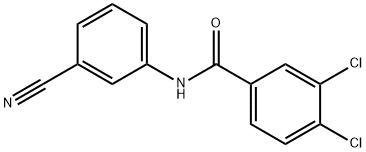 3,4-dichloro-N-(3-cyanophenyl)benzamide Struktur