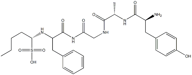 enkephalin sulfonic acid, Ala(2)-Nle(5)- Struktur