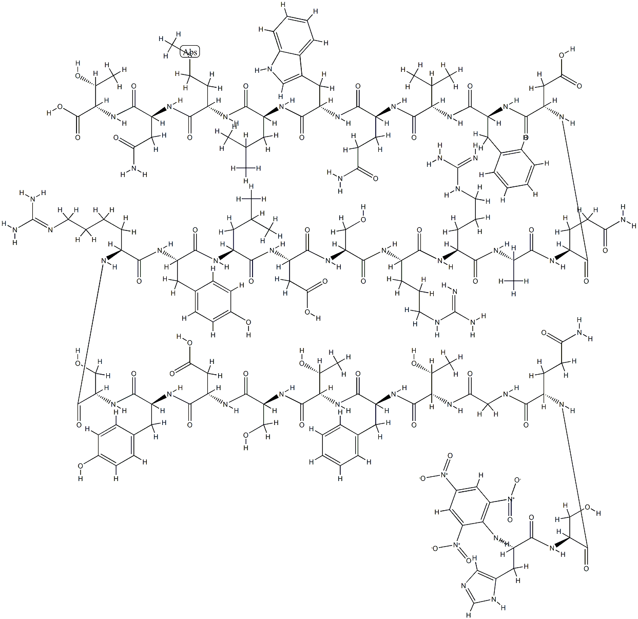 glucagon, N(alpha)-trinitrophenyl-His(1)-homo-Arg(12)- Struktur