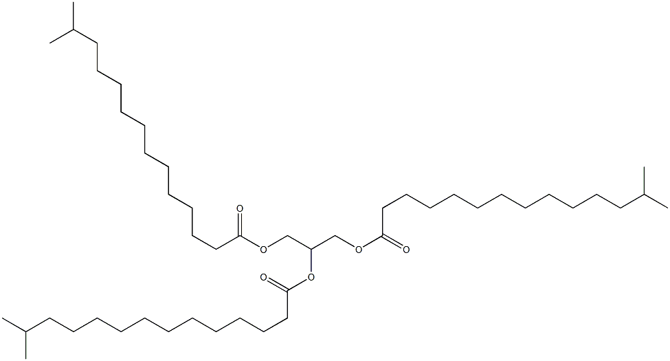 13-methyltetradecanoin tri-(13-methyltetradecanoyl)glycerol Struktur