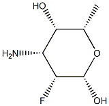 beta-L-Talopyranose, 3-amino-2,3,6-trideoxy-2-fluoro- (9CI) Struktur