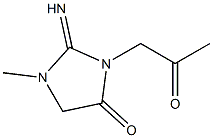 4-Imidazolidinone,2-imino-1-methyl-3-(2-oxopropyl)-(9CI) Struktur