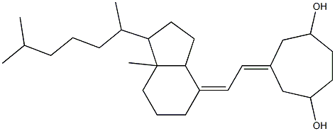 1,4-dihydroxy-3-deoxy-A-homo-19-nor-9,10-secocholesta-4,7-diene Struktur