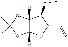 beta-L-threo-Hex-5-enofuranose, 5,6-dideoxy-3-O-methyl-1,2-O-(1-methylethylidene)-, (4Xi)- (9CI) Struktur