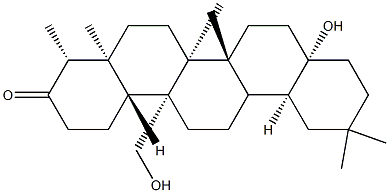 17,25-Dihydroxy-28-nor-D:A-friedooleanan-3-one Struktur