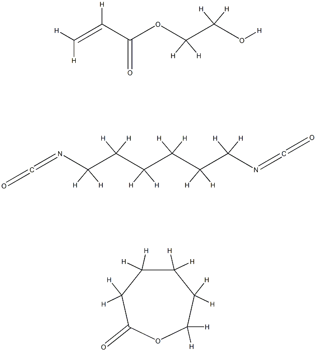 2-Propenoic acid, 2-hydroxyethyl ester, polymer with 1,6-diisocyanatohexane and 2-oxepanone Struktur