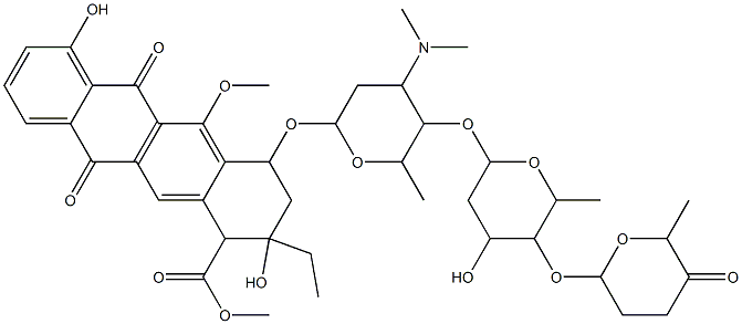 6-O-methylaclacinomycin Struktur