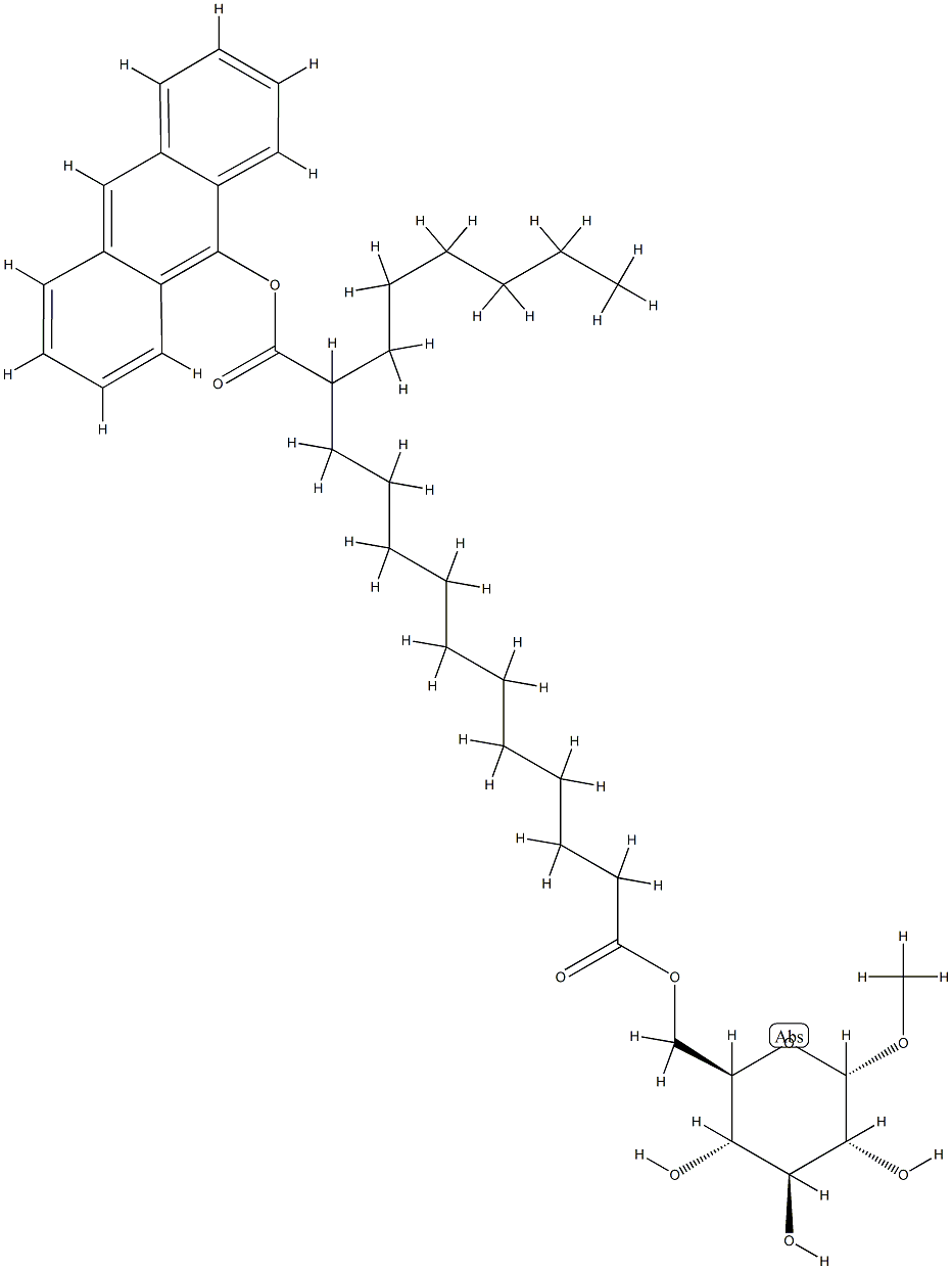 methyl alpha-D-6-(12-(9-anthroyl)stearoyl)glucoside Struktur