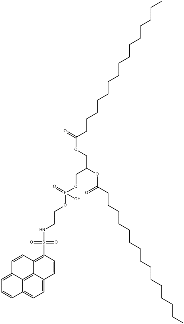 N-(1-pyrenesulfonyl)dipalmitoyl-L-alpha-phosphatidylethanolamine Struktur