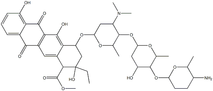 4'''-deoxy-4'''-aminoaclacinomycin Struktur