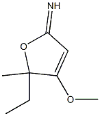 2(5H)-Furanimine,5-ethyl-4-methoxy-5-methyl-(9CI) Struktur