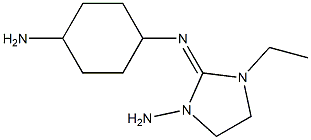 1,4-Cyclohexanediamine,N-(1-amino-3-ethyl-2-imidazolidinylidene)-,[N(E),1alpha,4bta]-(9CI) Struktur