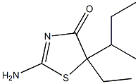 4-Thiazolidone,5-sec-butyl-5-ethyl-2-imino-(4CI) Struktur