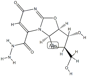 2,2'anhydro-1-(beta-arabinofuranosyl)orotic acid hydrazide Struktur