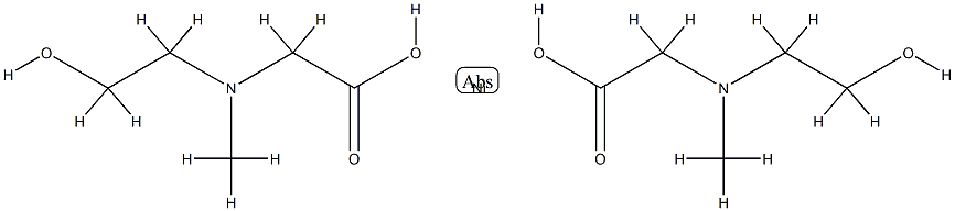 bis[N-(2-hydroxyethyl)-N-methylglycinato-N,O,ON]nickel Struktur