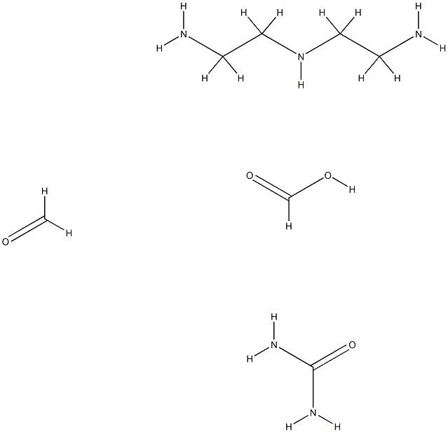 Formic acid, compd. with N-(2-aminoethyl)-1,2-ethanediamine polymer with formaldehyde and urea Struktur